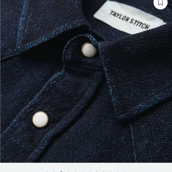 NWT Huckberry TAYLOR STICH TheWestern Shirt in Indigo Crepe - Picture 5 of 12